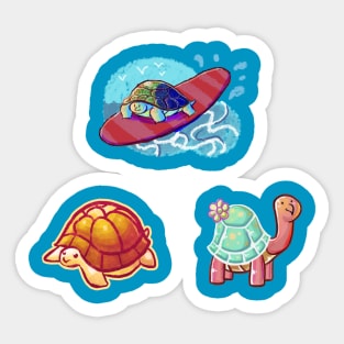 Three Cute Turtles Sticker